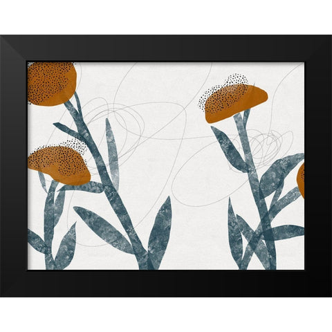 Spring Blooms Sway II Black Modern Wood Framed Art Print by Holman, Nicholas