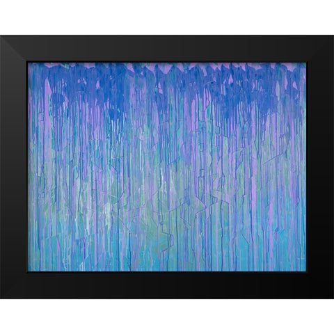 Peri Irises Black Modern Wood Framed Art Print by Guererra, Teodora