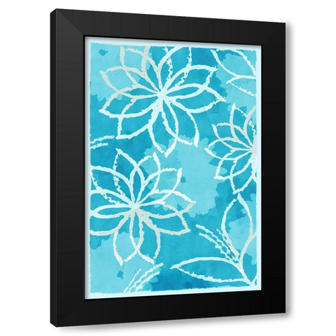 Blue Botanical I Black Modern Wood Framed Art Print by Kouta, Flora