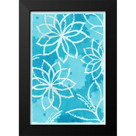 Blue Botanical I Black Modern Wood Framed Art Print by Kouta, Flora
