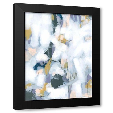 Periwinkle Shadow I Black Modern Wood Framed Art Print by Vess, June Erica