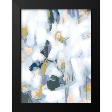 Periwinkle Shadow I Black Modern Wood Framed Art Print by Vess, June Erica
