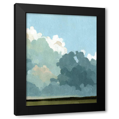 Cumulus Terrain II Black Modern Wood Framed Art Print with Double Matting by Caroline, Emma