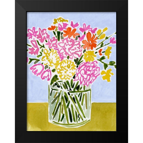 Fresh Flower Assortment I Black Modern Wood Framed Art Print by Barnes, Victoria