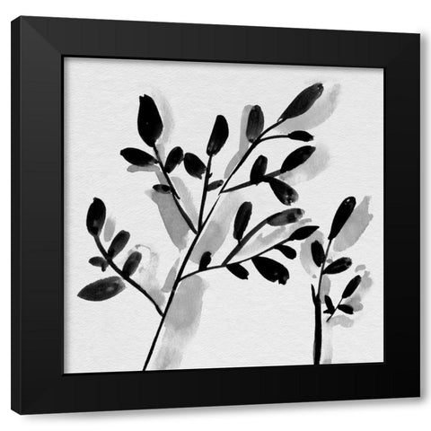 Sprouting I Black Modern Wood Framed Art Print with Double Matting by Wang, Melissa