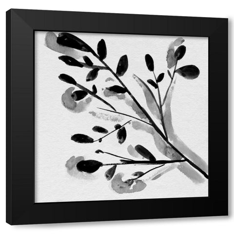 Sprouting II Black Modern Wood Framed Art Print with Double Matting by Wang, Melissa