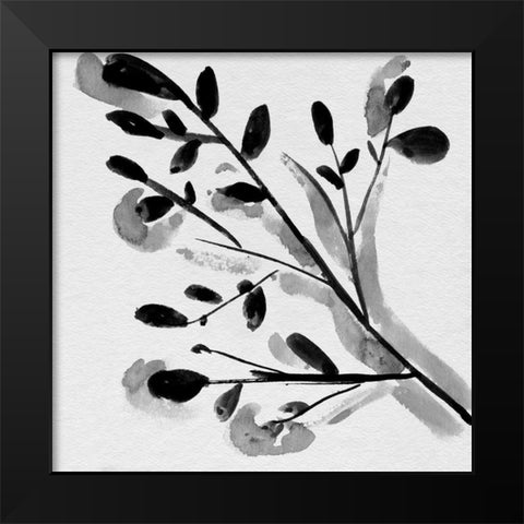Sprouting II Black Modern Wood Framed Art Print by Wang, Melissa