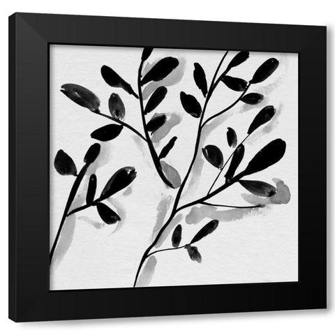 Sprouting III Black Modern Wood Framed Art Print with Double Matting by Wang, Melissa