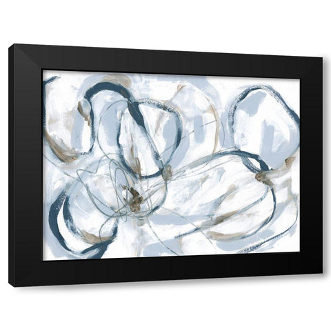 Indigo Cloverleaf II Black Modern Wood Framed Art Print by Vess, June Erica
