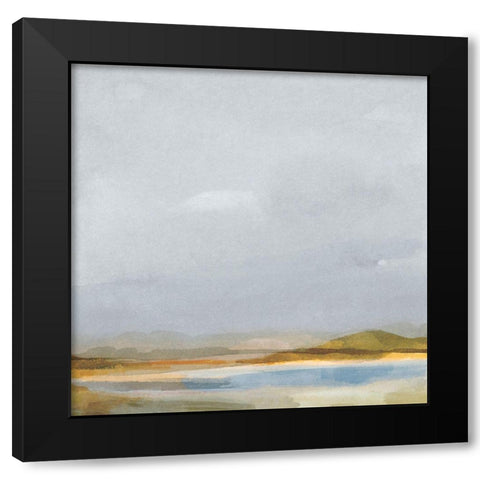 Halcyon Countryside I Black Modern Wood Framed Art Print with Double Matting by Barnes, Victoria