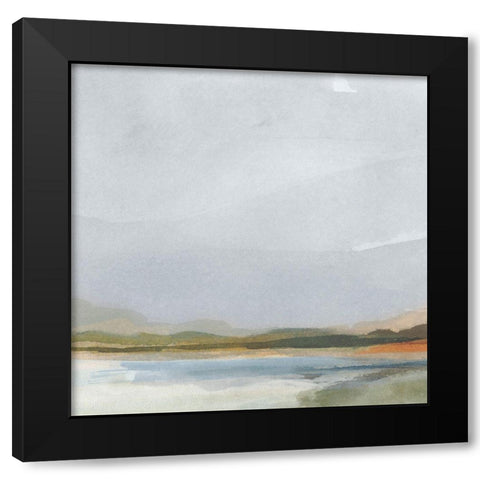 Halcyon Countryside II Black Modern Wood Framed Art Print with Double Matting by Barnes, Victoria