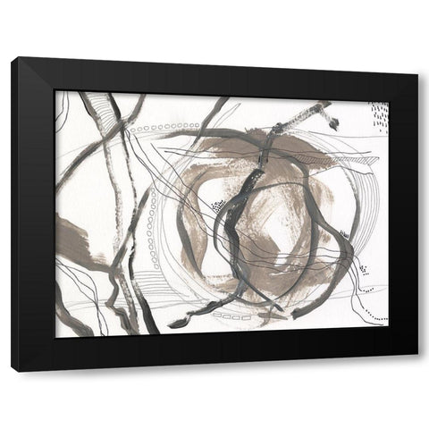 Neutral Motion I Black Modern Wood Framed Art Print by Moore, Regina