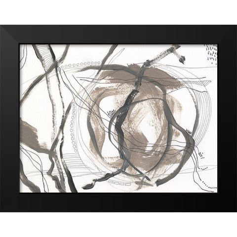 Neutral Motion I Black Modern Wood Framed Art Print by Moore, Regina