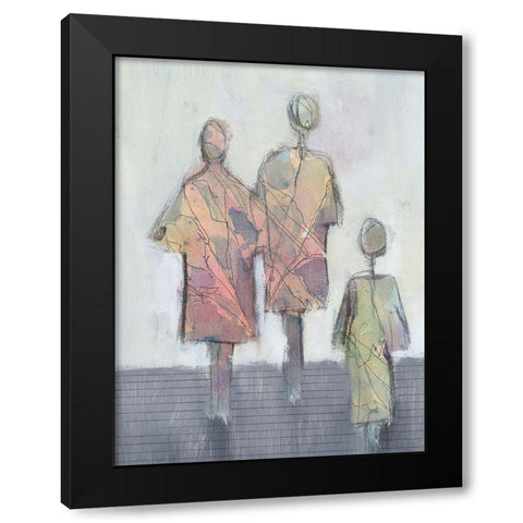 Oblivious I Black Modern Wood Framed Art Print by Moore, Regina