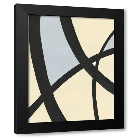 Serene Labyrinth I Black Modern Wood Framed Art Print by Moore, Regina