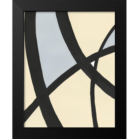Serene Labyrinth I Black Modern Wood Framed Art Print by Moore, Regina