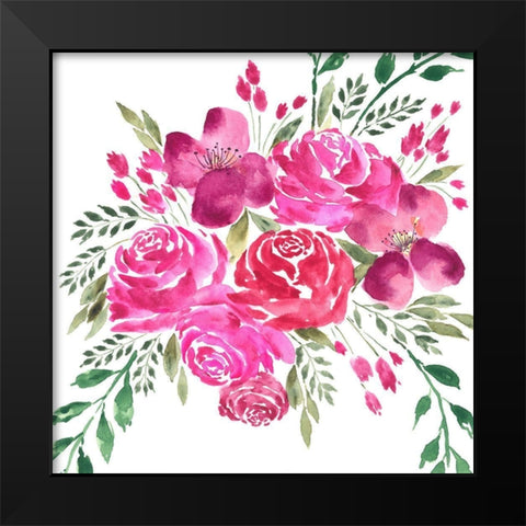 Dreaming of Flowers I Black Modern Wood Framed Art Print by Moore, Regina