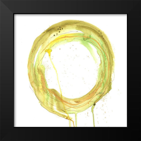 Soothing Ring I Black Modern Wood Framed Art Print by Moore, Regina