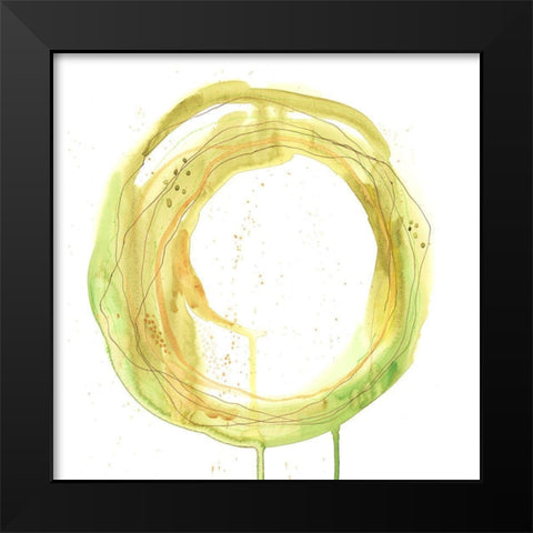 Soothing Ring II Black Modern Wood Framed Art Print by Moore, Regina