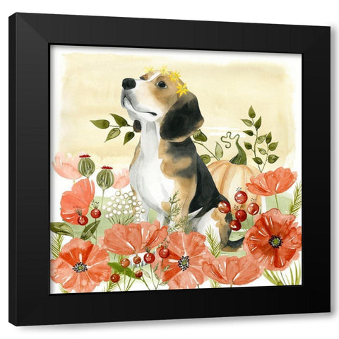 Harvest Hounds II Black Modern Wood Framed Art Print with Double Matting by Popp, Grace