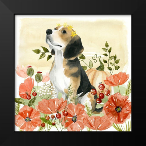 Harvest Hounds II Black Modern Wood Framed Art Print by Popp, Grace