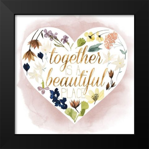 Love in Flowers II Black Modern Wood Framed Art Print by Popp, Grace