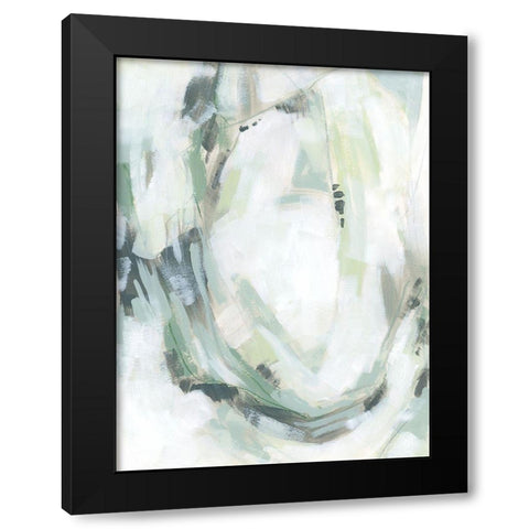 Verdigris Cascade I Black Modern Wood Framed Art Print by Vess, June Erica
