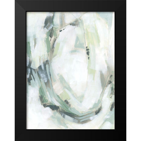 Verdigris Cascade I Black Modern Wood Framed Art Print by Vess, June Erica