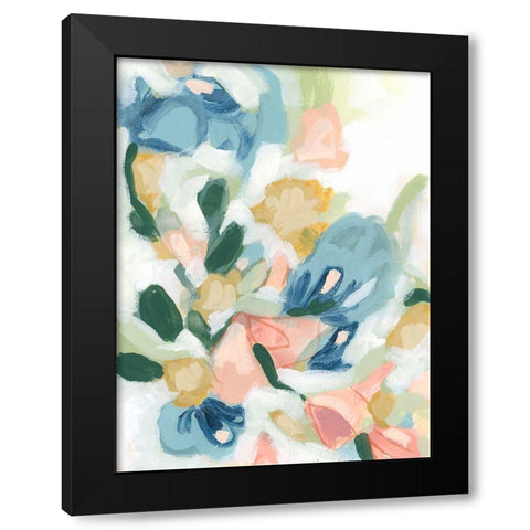 Abstract Garden Gestures I Black Modern Wood Framed Art Print by Vess, June Erica