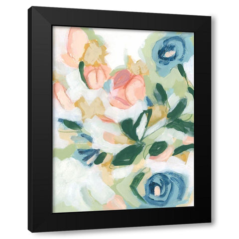 Abstract Garden Gestures II Black Modern Wood Framed Art Print by Vess, June Erica