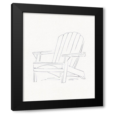 Adirondack Chair Sketch II Black Modern Wood Framed Art Print by Green, Jacob