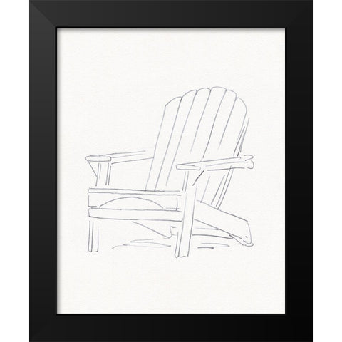 Adirondack Chair Sketch II Black Modern Wood Framed Art Print by Green, Jacob