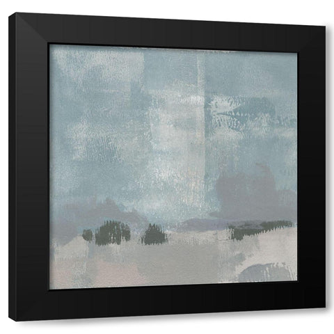 Gris Abstrait I Black Modern Wood Framed Art Print by Green, Jacob