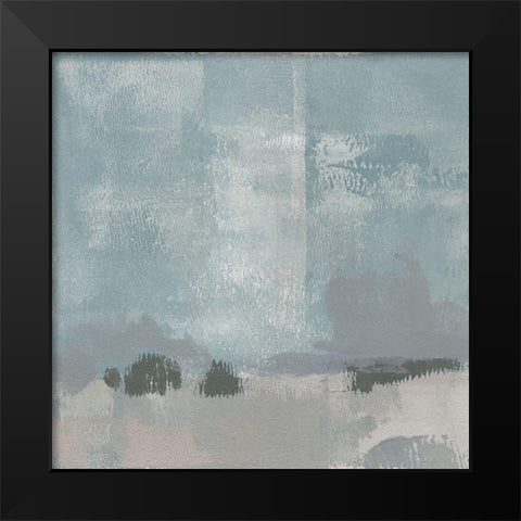 Gris Abstrait I Black Modern Wood Framed Art Print by Green, Jacob