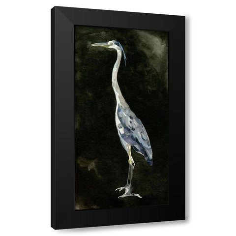 Ebony Egret I Black Modern Wood Framed Art Print with Double Matting by Caroline, Emma