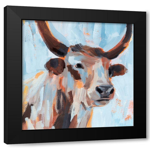 Vivid Cattle I Black Modern Wood Framed Art Print by Warren, Annie