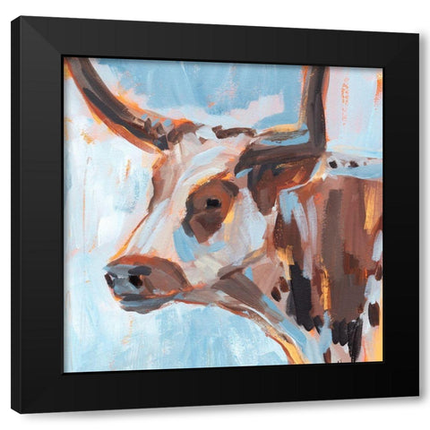 Vivid Cattle II Black Modern Wood Framed Art Print by Warren, Annie