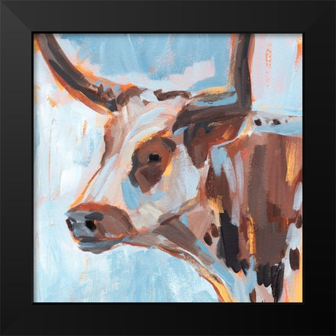 Vivid Cattle II Black Modern Wood Framed Art Print by Warren, Annie