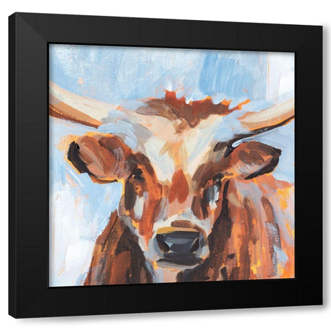 Vivid Cattle IV Black Modern Wood Framed Art Print by Warren, Annie