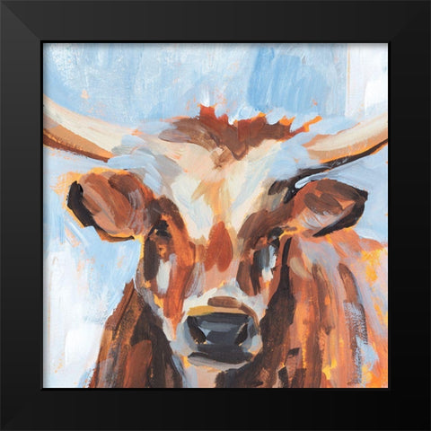 Vivid Cattle IV Black Modern Wood Framed Art Print by Warren, Annie