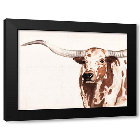 Spotted Steer II Black Modern Wood Framed Art Print with Double Matting by Warren, Annie