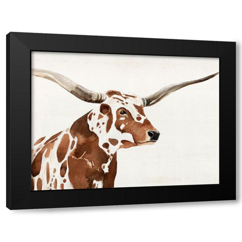 Spotted Steer IV Black Modern Wood Framed Art Print with Double Matting by Warren, Annie