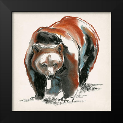 Brown Bear Gestures II Black Modern Wood Framed Art Print by Parker, Jennifer Paxton