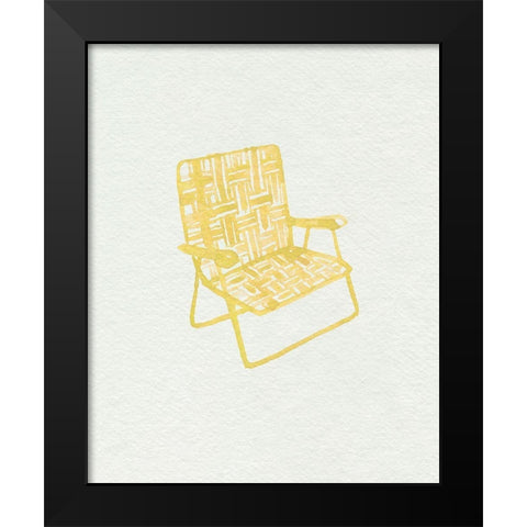 Beach Chairs IV Black Modern Wood Framed Art Print by Parker, Jennifer Paxton