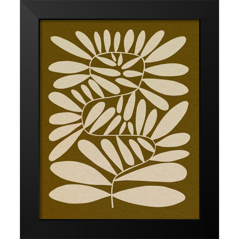 70s Sprig II Black Modern Wood Framed Art Print by Caroline, Emma