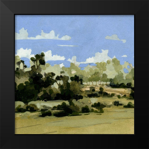 Cerulean Summer I Black Modern Wood Framed Art Print by Caroline, Emma