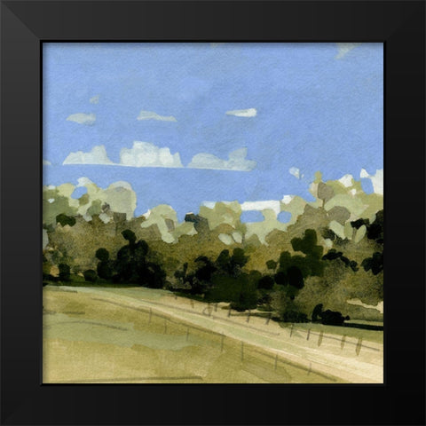 Cerulean Summer II Black Modern Wood Framed Art Print by Caroline, Emma