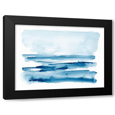 Prussian Sea I Black Modern Wood Framed Art Print by Barnes, Victoria