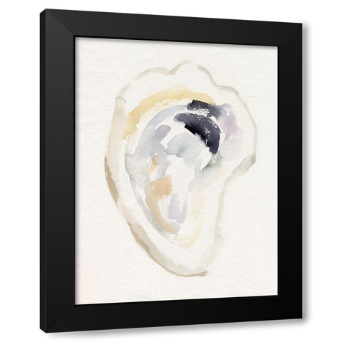 Oyster Shell Watercolor I Black Modern Wood Framed Art Print with Double Matting by Barnes, Victoria