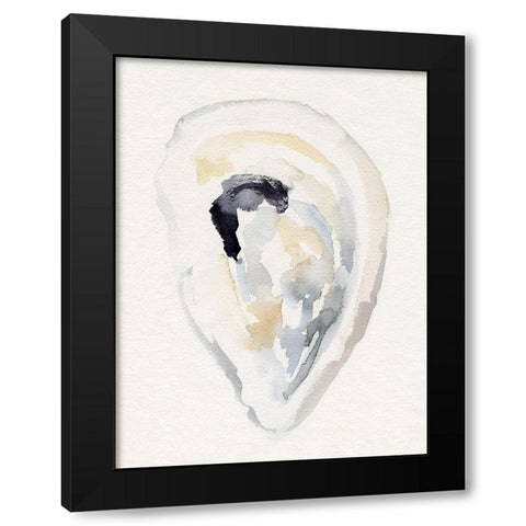 Oyster Shell Watercolor II Black Modern Wood Framed Art Print by Barnes, Victoria